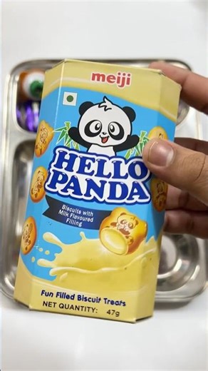 ASMR || HELLO PANDA AND CHOCOLATE 🍫 IN THAALI #chocolate #shorts