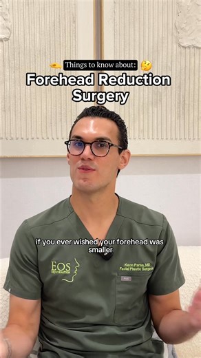Forehead reductions are a great procedure on their own or when combined with a brow lift to improve overall facial balance! | Keon Parsa, MD