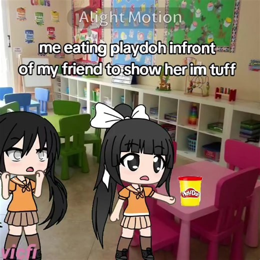 #twin #gacha #viral? #fypp #alightmotion im soo tuff | Play Doh