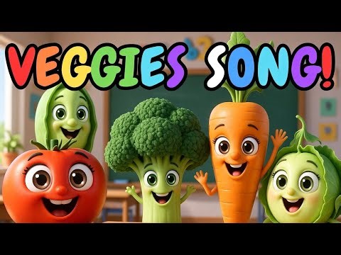Veggie School Song 🥕🍅 | Fun Learning Song for Kids | Veggies Learn & Play