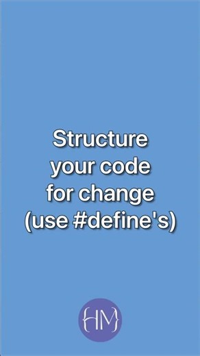 Using #define helps with future development