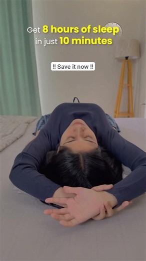 Get 8 Hours of Sleep in Just 10 Minutes With This ONE Yoga Pose 🧘