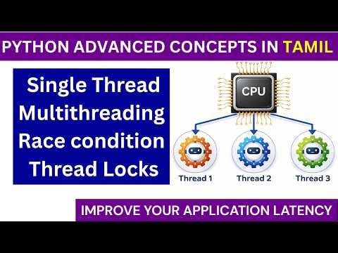 Python Threading Explained in Tamil | Multithreading, Race Condition & Lock