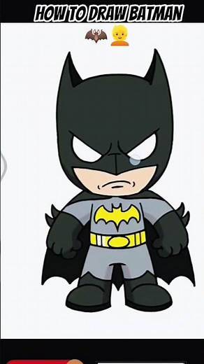 how to draw batman - step by step and easy #howtodraw #easydraw #drawingtoday #drawingreferences