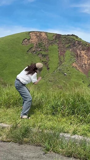 阿蘇山の神秘を引っ張って体験