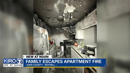 Video: Family escapes apartment fire in Bothell