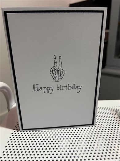 Skeleton Design Birthday Card - Etsy