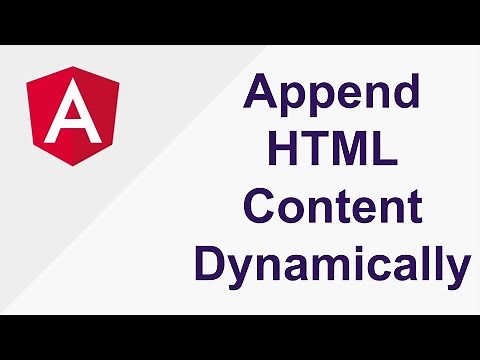 Append HTML Content Dynamically | Append HTML elements from Typescript to HTML Template in Angular