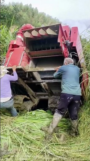 Harvester lower slope - method of counterweight