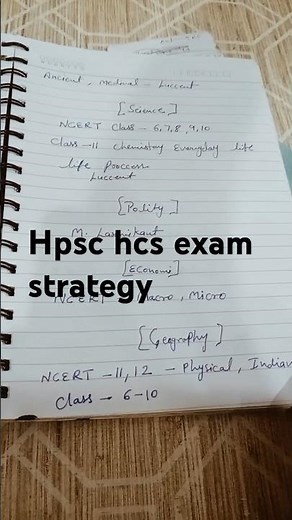 Hpsc hcs exam strategy ||hcs exam preparation 📖📗