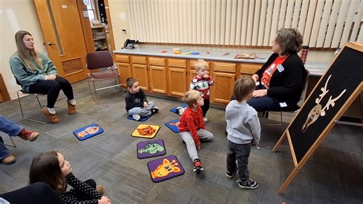 A little color fun at Storytime with Chris and Rudolph! | Huron County Community Library