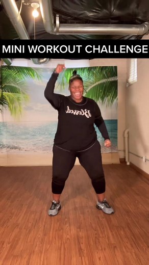 Mini Workout Challenge #thickchickfitness #fyp #plussizefitnessmotivator #biggirltiktok #curvytiktok #basementworkout #loseweightwithme #plussizefit