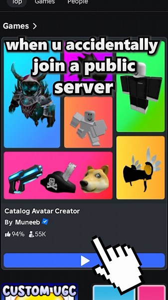 Public Catalog Servers Be Like 😭#roblox #shorts