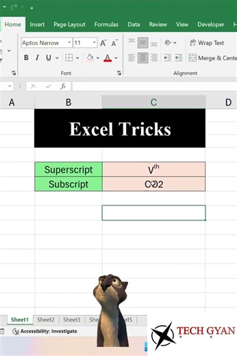 How to Use Superscript & Subscript in Excel | Excel Tricks