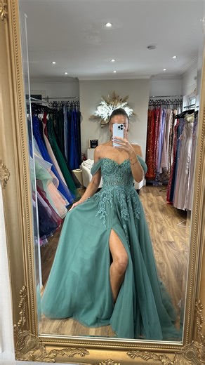Our stunning G2617 gown by @gurbanilondon😍 The most perfect a-line prom dress with lace detailing and a leg split. Available in these colours: Jade | Ivory | Sage | Black Could this gown be the one for your 2026 prom?✨ #prom #promdress #promdresses #promshop #smallbusiness #hinckley #gurbanilondon #tothenines #promshophinckley #dress | The Dress Co.