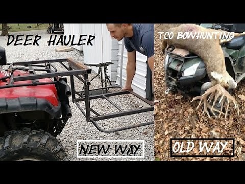 Fabricated deer hauler for ATV new addition for TCO Bowhunting how to get deer out of woods