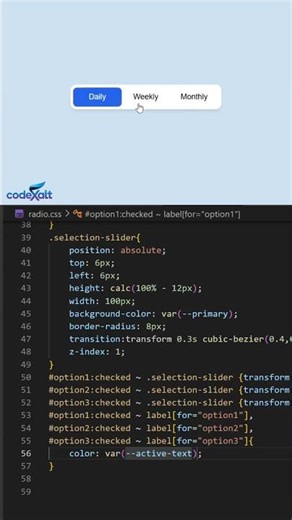 Advanced radio button using html and css #shorts #viral #coding #programming