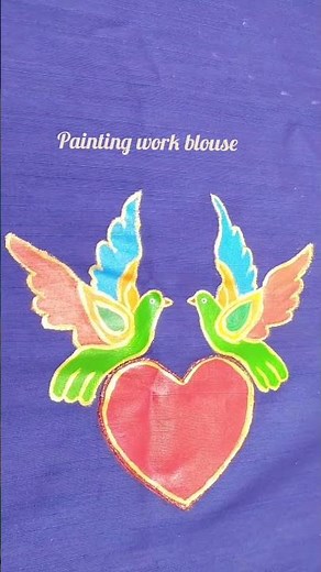 Painting work blouse# Radhika tailoring#blouse #fashion #dress #blousestitching