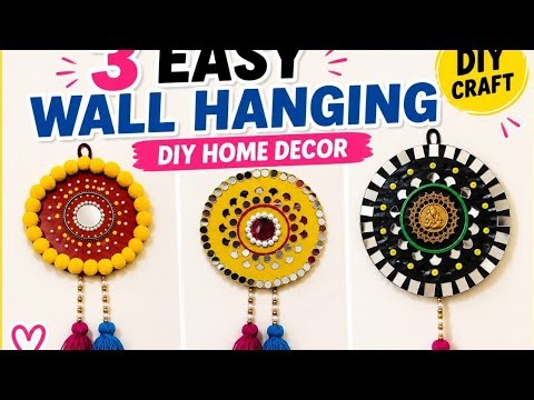 ✨ 3 Easy DIY Wall Hanging Ideas | Home Decor Craft