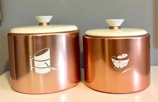 Vintage Mirro Copper-colored Aluminum Kitchen Canister. - Etsy