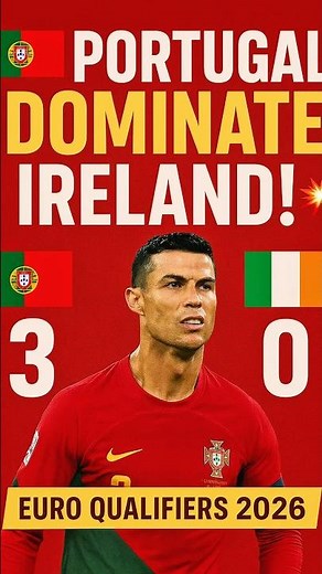 🇵🇹 Portugal Dominate Ireland! 💥 | Euro Qualifiers 2026 Highlights #Short #Portugal #Ireland