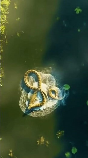 Helicopter Captures Terrifying Snake vs Crocodile Fight in Jungle – Real Aerial Footage!"amozon.life