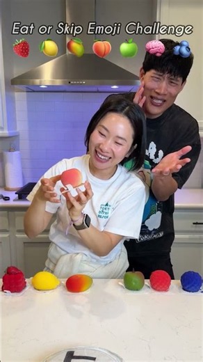 EAT or SKIP Emoji Challenge 🍑🍏🧠🫐 🍓🍋🥭 (Part 4)