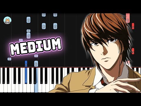 Death Note - "the WORLD" - MEDIUM Piano Tutorial & Sheet Music