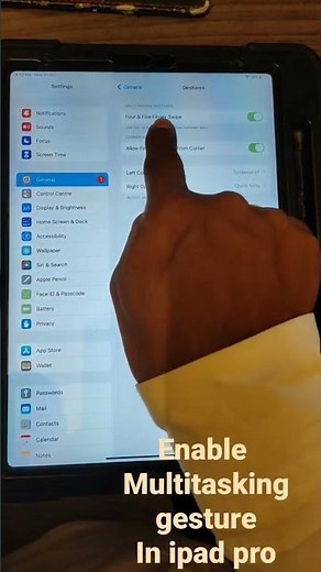 How to enable multitasking gestures in ipad pro(iOS)