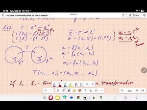 LA lecture 24, section 1.8: Matrix transformations
