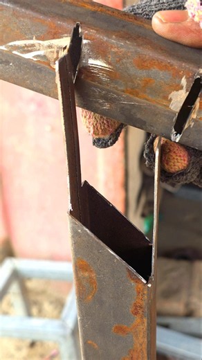 Forty five degree joint bedroom building welding #welder