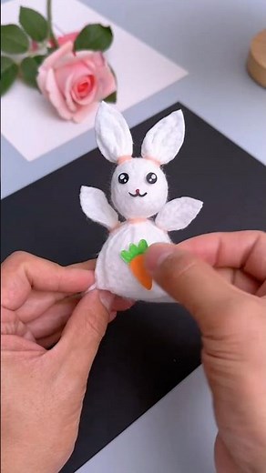 DIY Cute Bunny with Tissue Paper 🐇 | Easy Paper Craft for Kids | Rabbit with Tissue Craft #craft