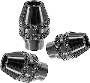 3 Pcs Multi Quick Change Keyless Chuck Replacement, 0.3-3.2mm Keyless Chuck Replacement Kit Compatible for Dremel 4486 Model 395 400 3000 4000 8200 3000 7700