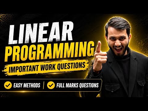 5 Marks LPP Question 🔥 Minimise Maximise Trick | Linear Programming | Score 95+