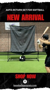 You asked for it, and it's here! The softball version of our auto-return set lets you practice non-stop hitting. 🥎 | BaseballSamurais