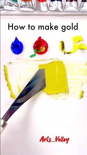 How to make gold colour || Color mixing