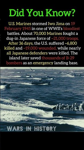 Iwo Jima Assault: U.S. Marines’ Deadliest Pacific Battle #ww2