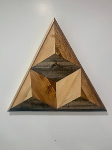 Geometric Wood Wall Art - Rustic Lath Art - Etsy UK