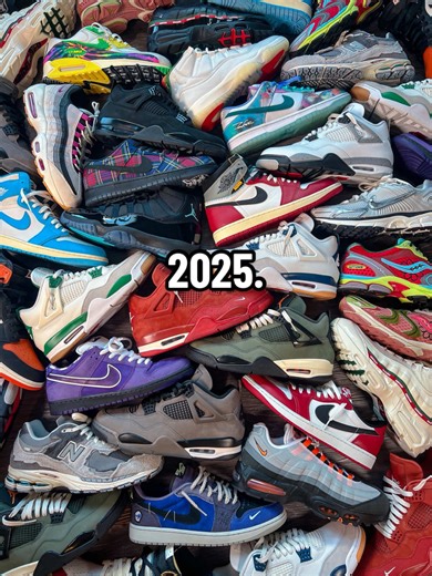 Every sneaker I bought in 2025 💥 (in no particular order) 1. Air Jordan 4 Retro OG SP Nigel Sylvester Brick by Brick 2. Jordan 11 Retro Gamma Blue 3. Jordan 4 Retro OG SP Undefeated 4. Nike SB Dunk Low Concepts Purple Lobster 5. Jordan 4 Retro Cave Stone 6. Nike Zoom Vomero 5 Photon Dust Metallic Silver 7. Jordan 1 Retro High OG SP Union LA Chicago Shadow 8. New Balance 2002R Protection Pack Rain Cloud 9. Jordan 4 Retro SB Navy 10. Jordan 1 Retro Low OG Chicago 11. Jordan 4 Retro White Cement 1