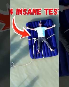4 Insane Test With Air Bed. #trickstogo #science #experiment