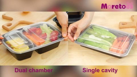 Moretoes 50 Pack Meal Prep Containers Reusable 28 Oz, Plastic Food Prep Containers with Lids, To Go Containers with Lids, BPA-Free, Microwave/Dishwasher/Freezer Safe