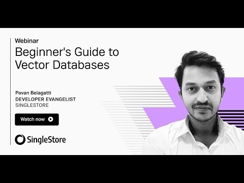 Beginner's Guide to Vector Databases | SingleStore Webinars