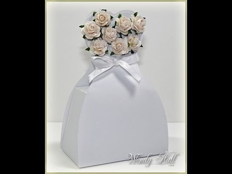 Wedding Dress Favor Box Tutorial
