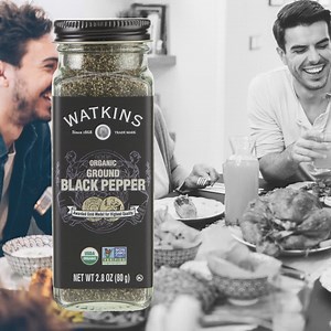 Bring out the full flavor of family dinners with Watkins Organic Ground Black Pepper! Follow us for recipe ideas, cooking tips, and more tasteful ways to truly flavor every moment. | Watkins