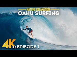 4K Slow-Motion Waves of Oahu | Relaxing North Shore Surf Competition in Hawaii - Part 1