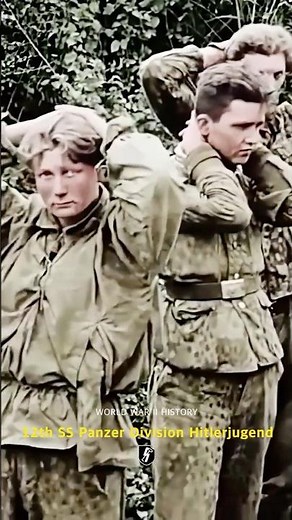 Soldiers of the 12th SS Panzer Division Hitlerjugend of the Waffen-SS in Normandy #ww2 #panzer #tank