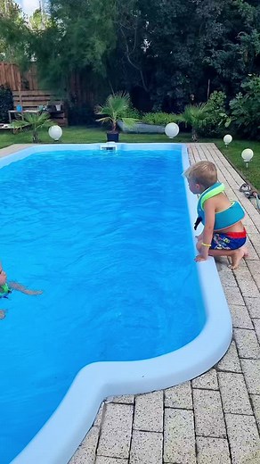 Safe Summer Fun: Kids Playing by the Pool