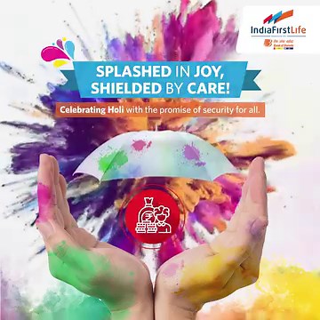 This Holi, as we revel in the joy of colors, let's also embrace the warmth of protection and care. Here's to a festival where every color not only brings joy but also peace of mind. Happy Holi from us to your homes and hearts! #SafeHoli #JoyfulGuardians #HappyHoli | IndiaFirst Life Insurance