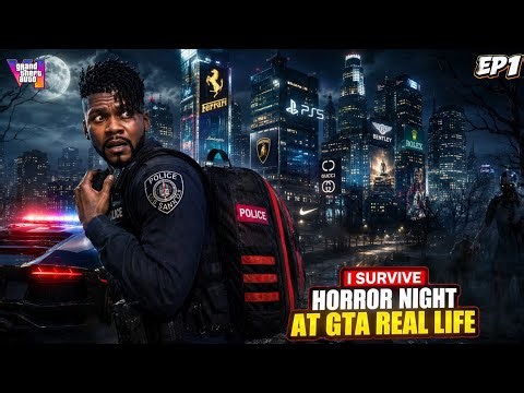 GTA 5: Franklin's Experience First Night At GTA 5 Real Life💀🥶 Survive Horror City Night😮💔Ps gamester