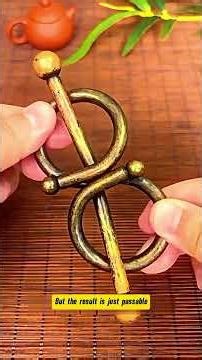 These Two Brass Buckles Look Impossible to Separate… But There’s a Trick! 🔗🧠 #Puzzle #Intellegence